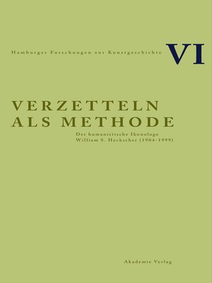 cover image of Verzetteln als Methode
